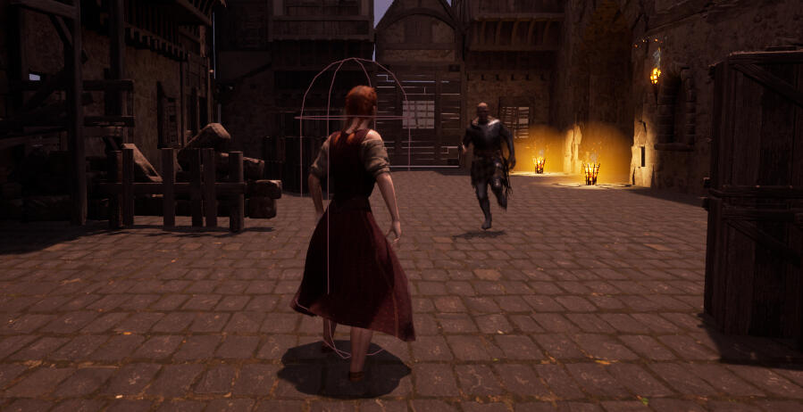 Guard chasing the player